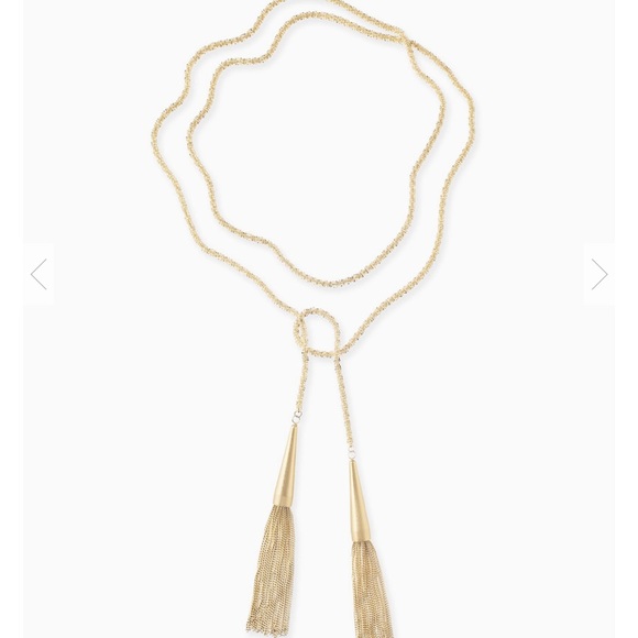 Kendra Scott Gold Tassel wrap necklace - Picture 1 of 1